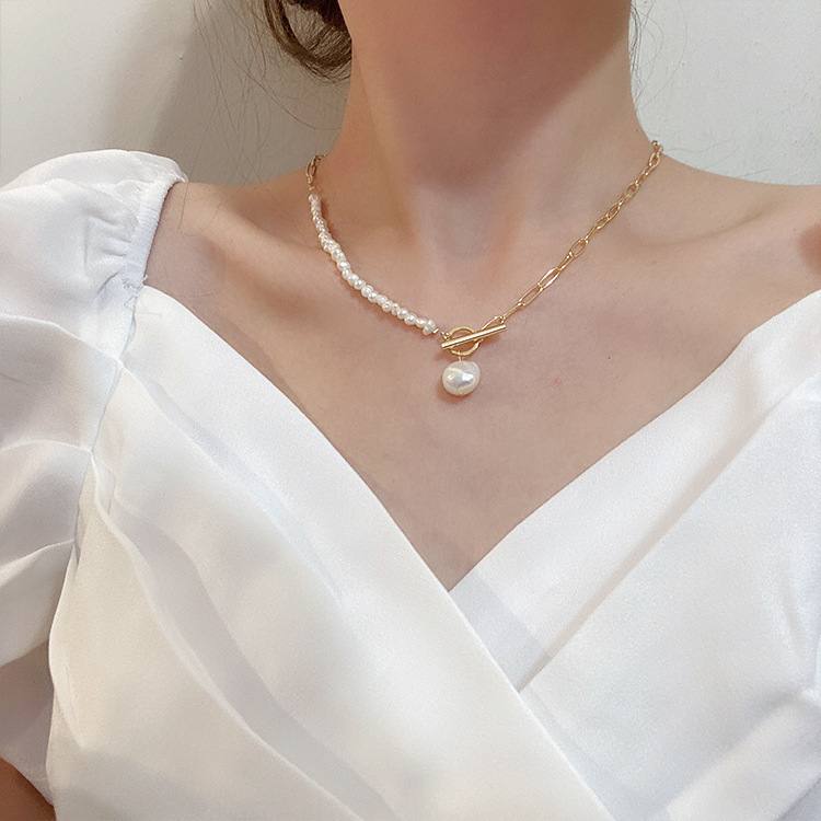100% Natural Baroque Freshwate - огляд і ціна Pearl Trim Chain