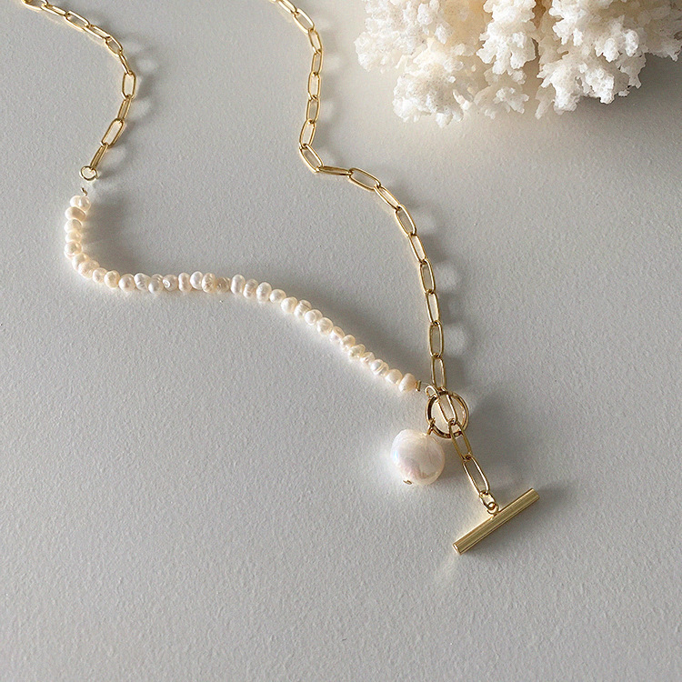 100% Natural Baroque Freshwate - огляд і ціна Pearl Trim Chain