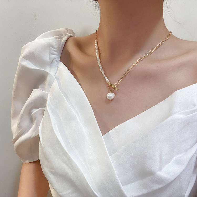 100% Natural Baroque Freshwate - огляд і ціна Pearl Trim Chain