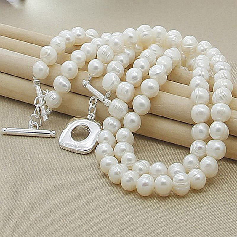 Aravant 925 Silver Double Laye - огляд і ціна Pearl Trim Chain