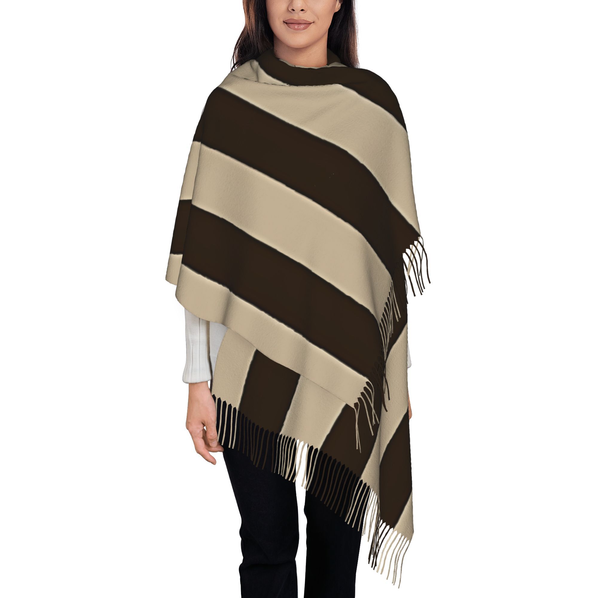 1pc Vertical Brown & Beige Str - огляд і ціна Tassel Fringe Trim